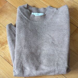 Mango  Crewneck Sweater in Warm Taupe